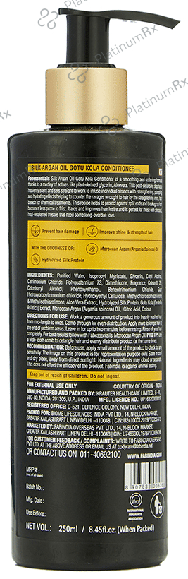 Fabessentials Silk, Argan Oil and Gotu Kola Conditioner