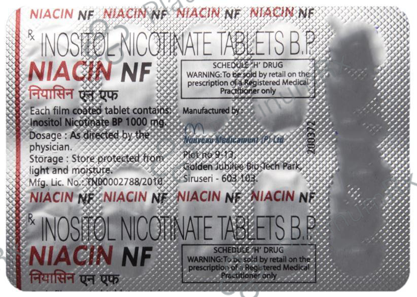 Niacin NF 1000mg Tablet 10s