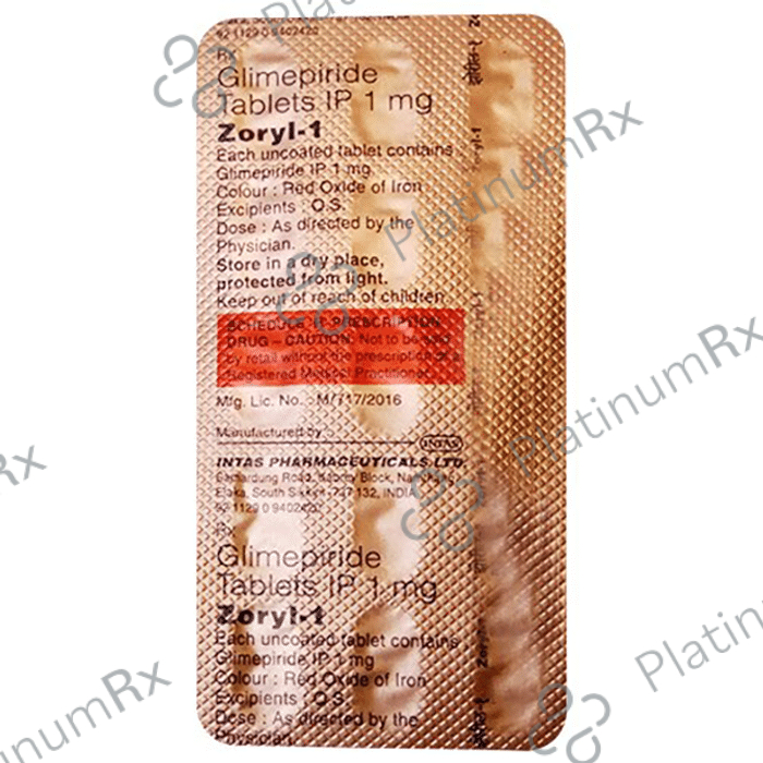 Zoryl 1mg Tablet 15s
