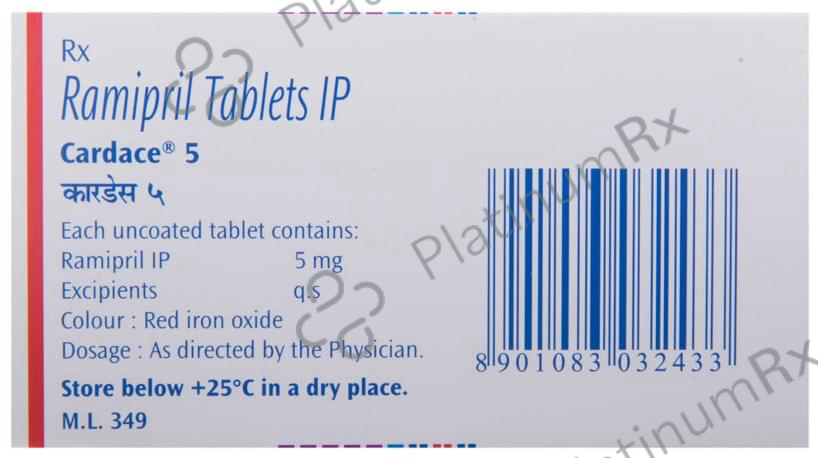 Cardace 5mg Tablet 15s