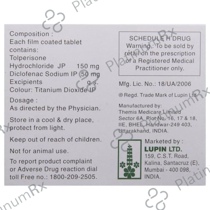 Tolifast D 50/150mg Tablet 10s