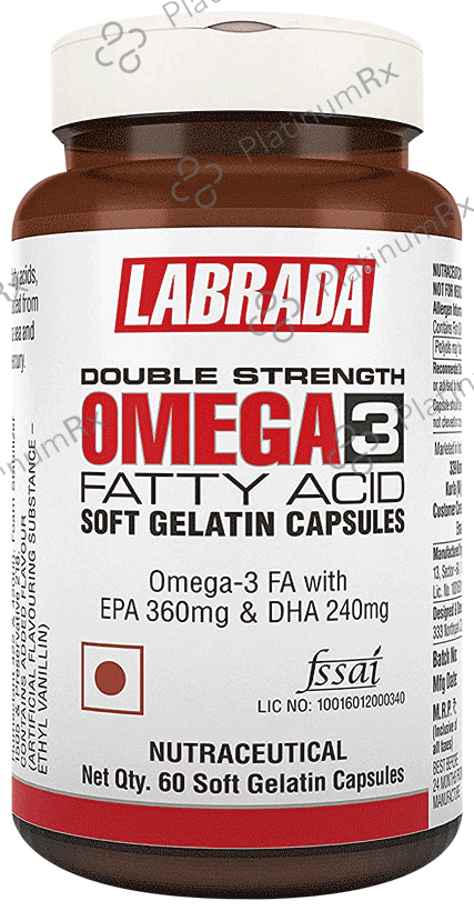 Labrada Double Strength Omega 3 Fatty Acid Soft Gelatin Capsule