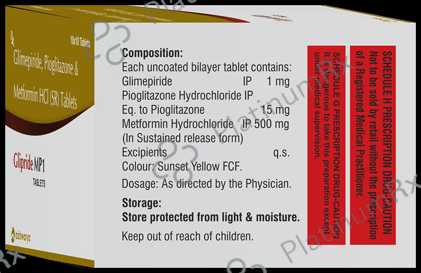 Glipride MP 1mg/500mg/15mg Tablet