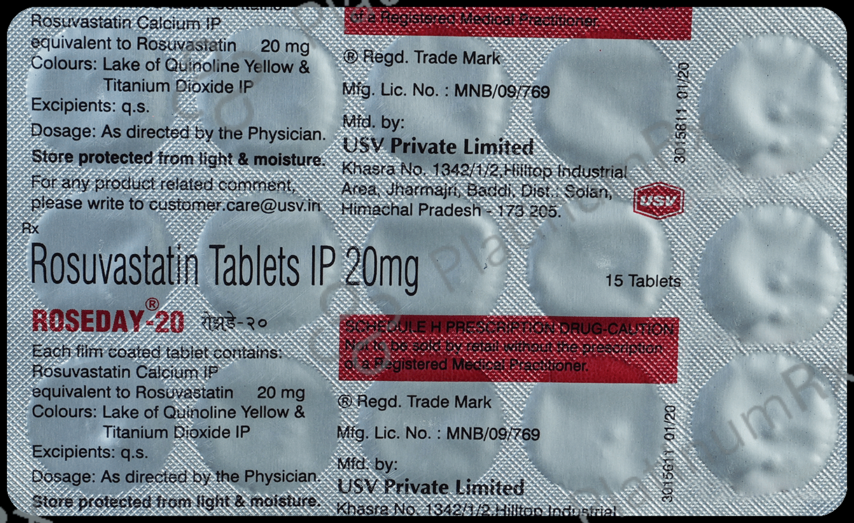 Roseday 20mg Tablet 15s