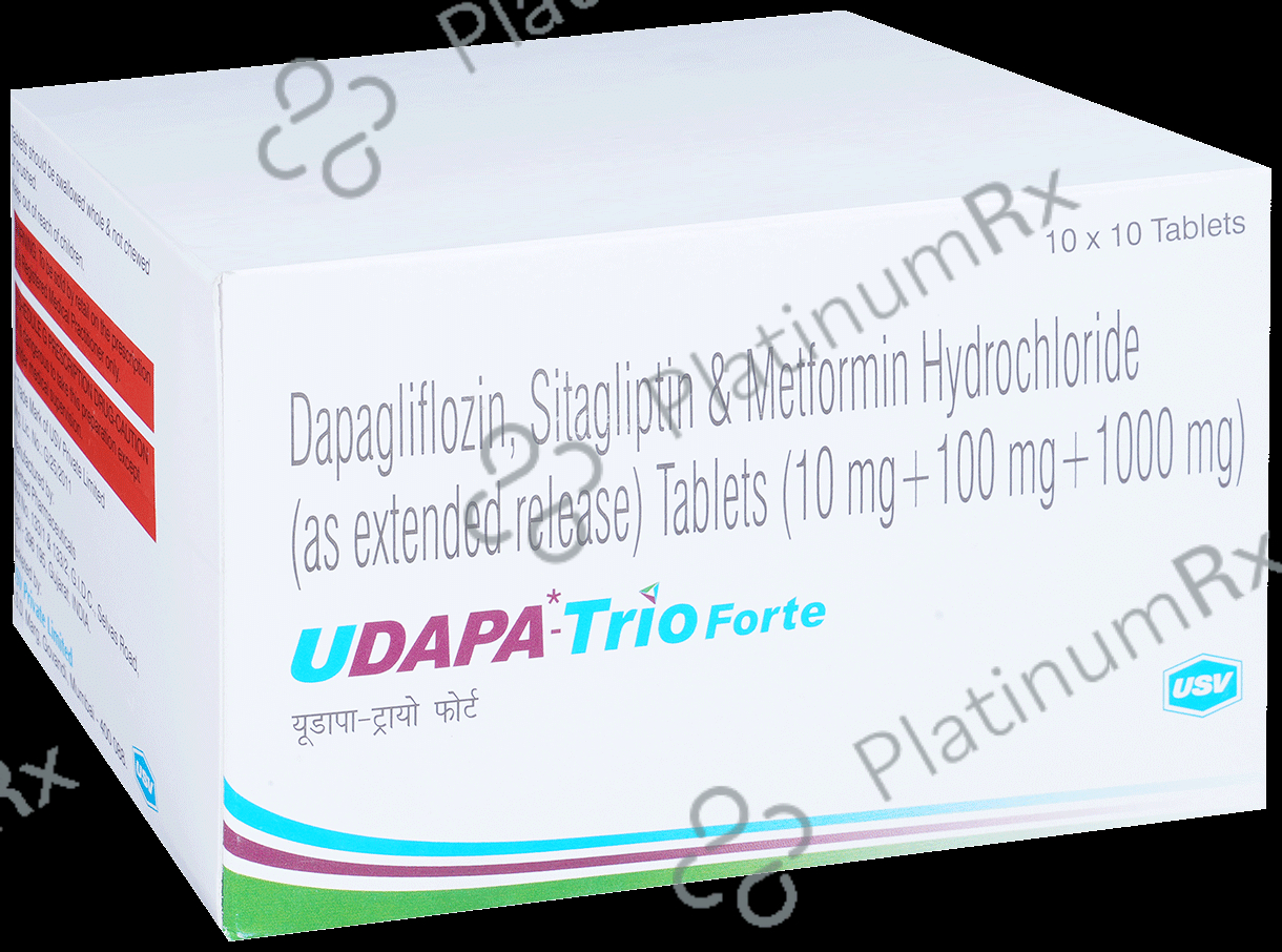 Udapa Trio Forte 10/1000/100mg Tablet 10s