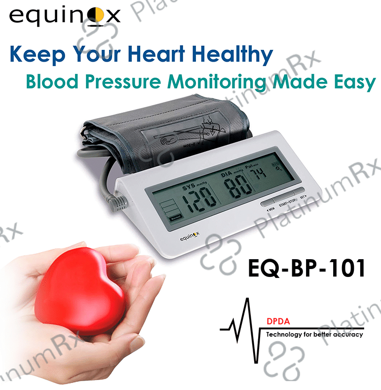 Equinox EQ-BP-101 Digital Blood Pressure Monitor with Free Digital Thermometer