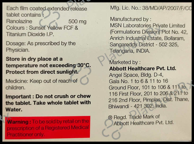 Ranogard 500mg ER Tablet 10s