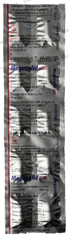 Megazolid 600mg Tablet 10s