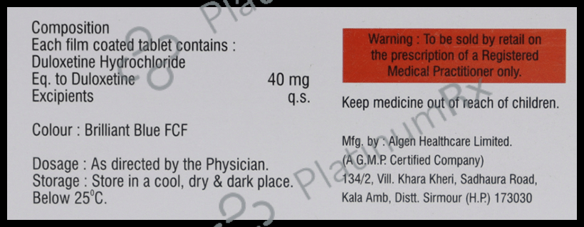Dulcen 40 Tablet