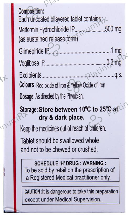 Glimisave MV 1.3/500mg Tablet SR 10s