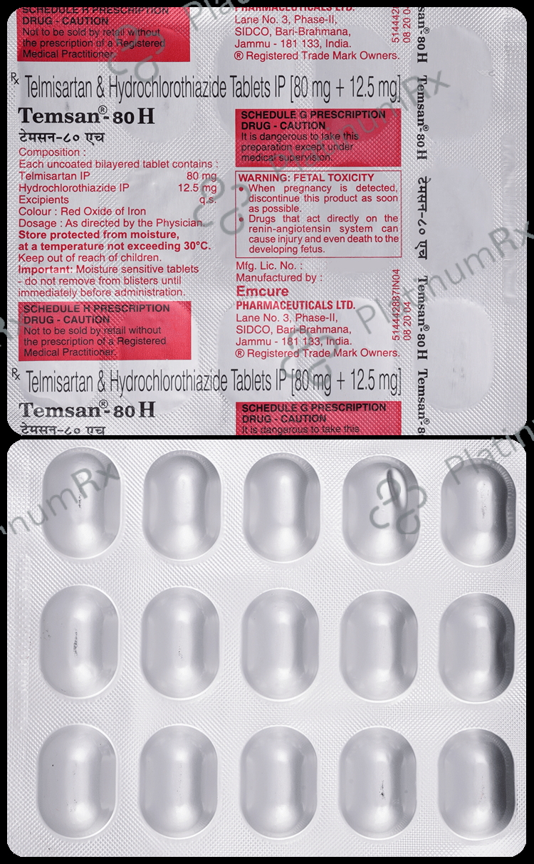 Temsan 80 H 12.5/80mg Tablet 15s