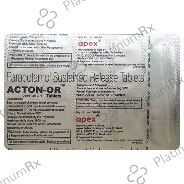 Acton OR 300/700mg Tablet SR 10s