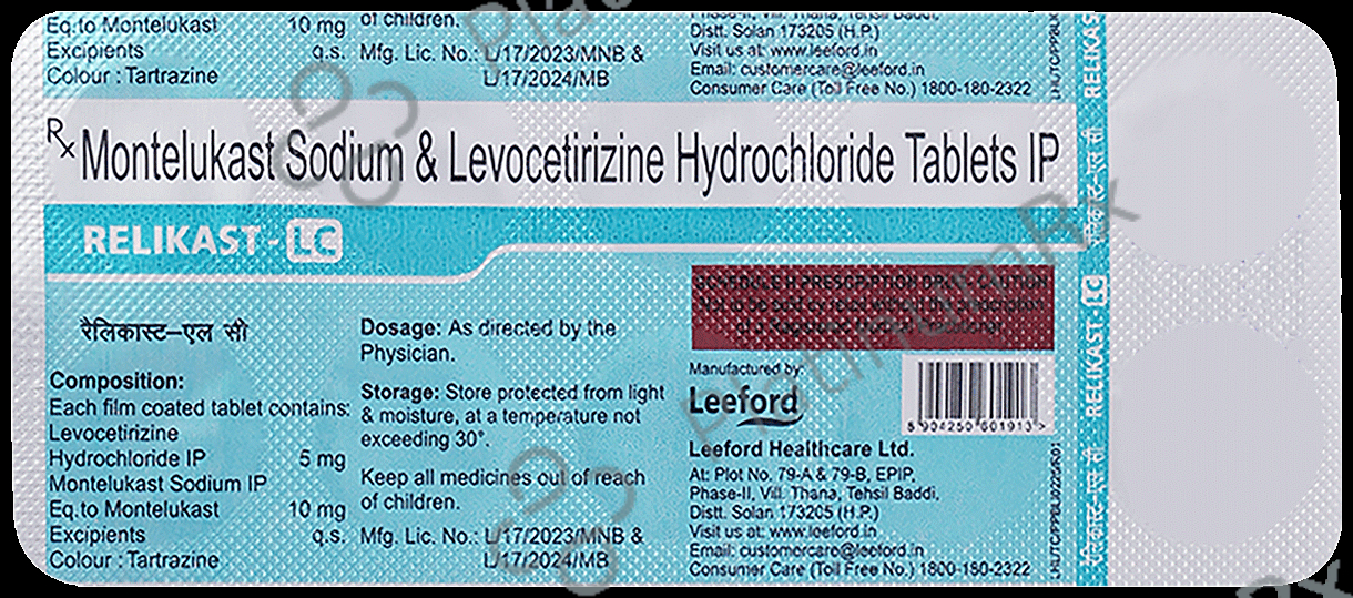 Relikast LC 5mg/10mg Tablet