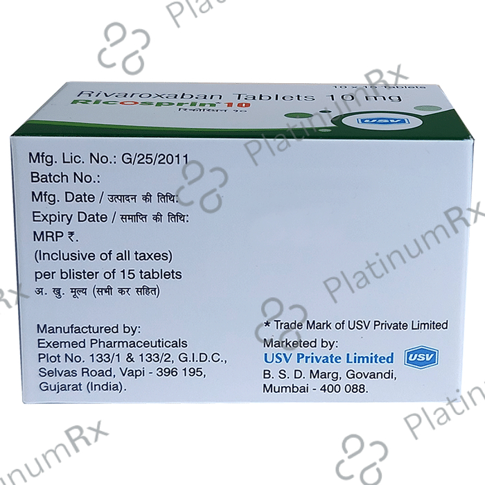Ricosprin 10mg Tablet 15s
