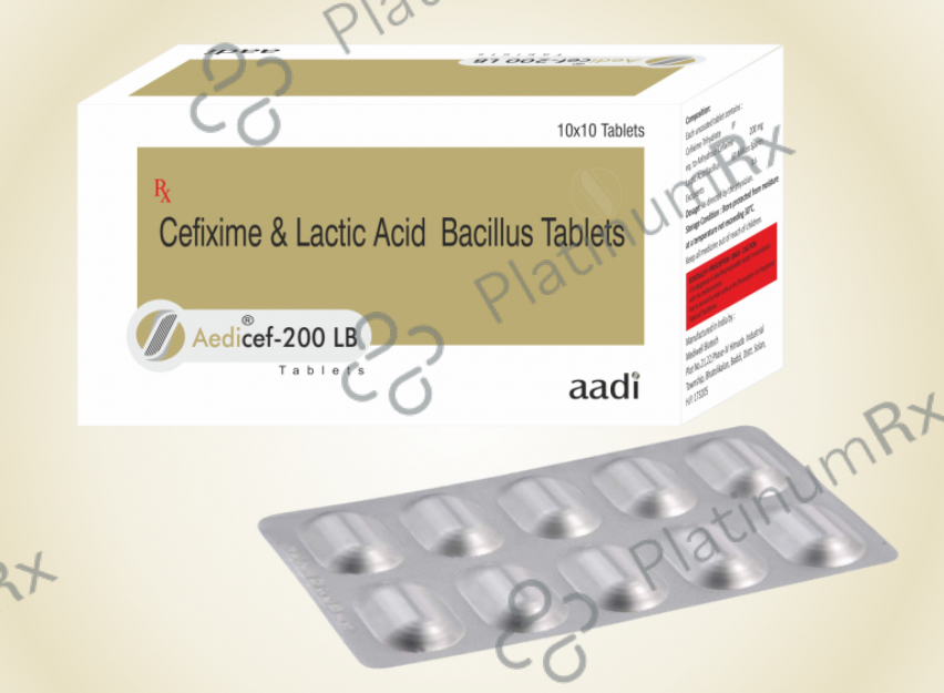 Aedicef LB 200mg/2.5B Tablet 10s