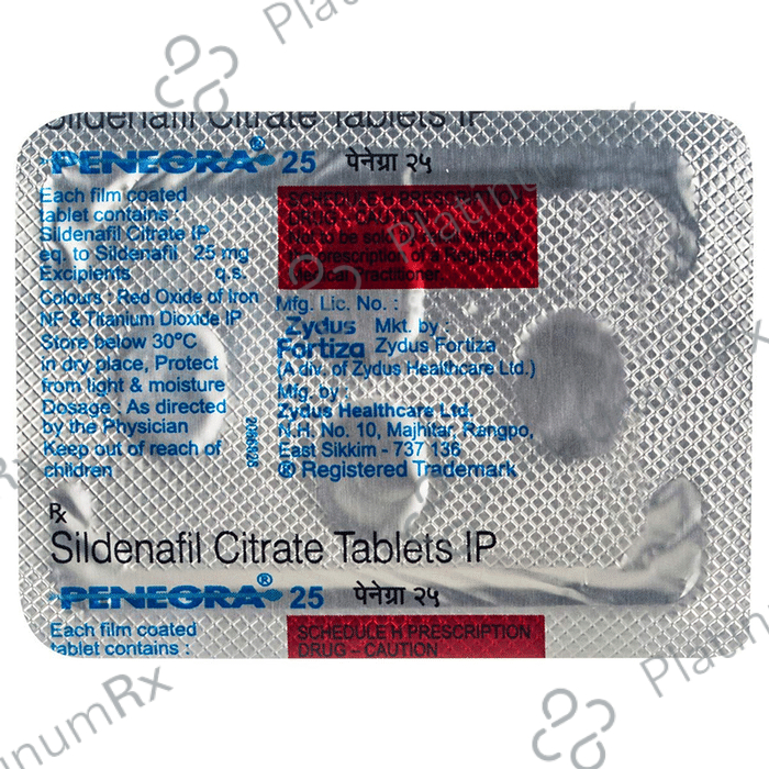 Penegra 25mg Tablet 4s