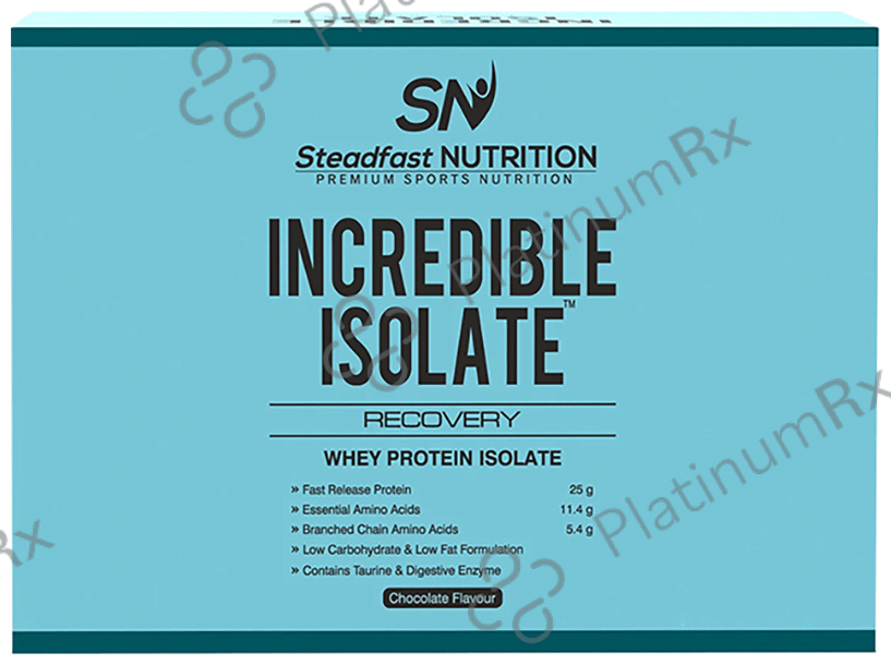 Steadfast Nutrition Incredible Isolate Recovery Whey Protein Isolate Sachet (30gm Each) Chocolate 45 Sachets