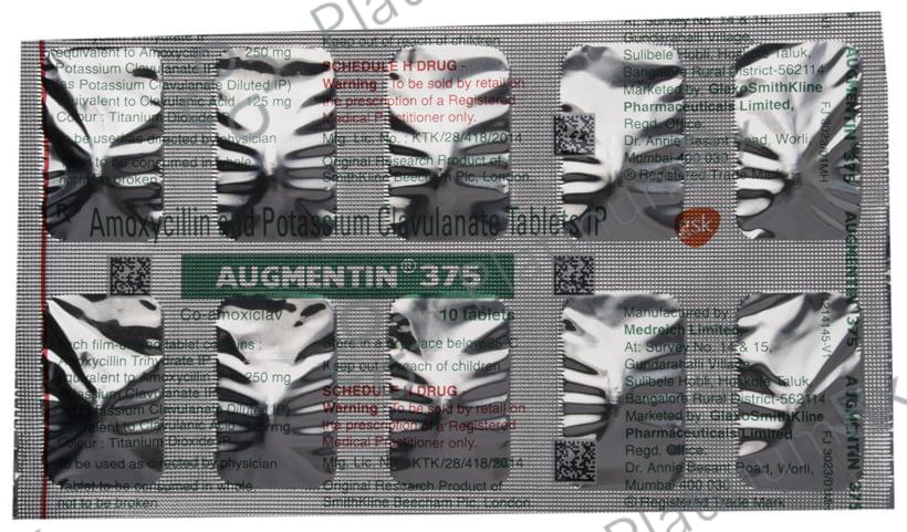 Augmentin 375mg Tablet 10s