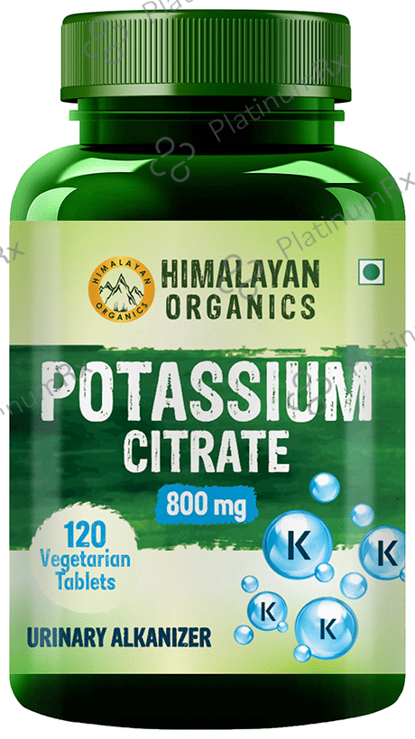 Himalayan Organics Potassium Citrate 800mg - Controls Uric Acid Formation - Tablet