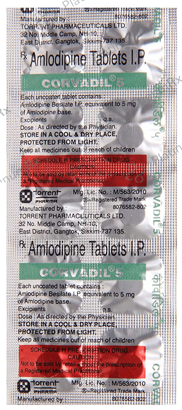 Corvadil 5mg Tablet 10s