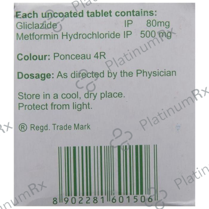Glychek M Forte 80/500mg Tablet 15s