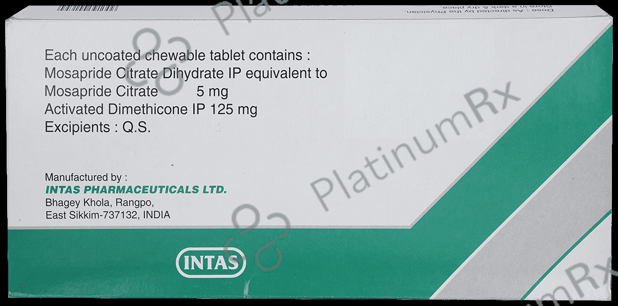 Moza MPS 125/5mg Chewable Tablet 10s