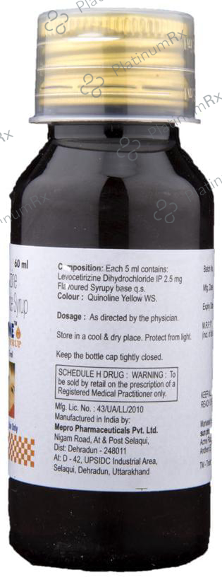 Teczine 2.5mg Syrup 60ml
