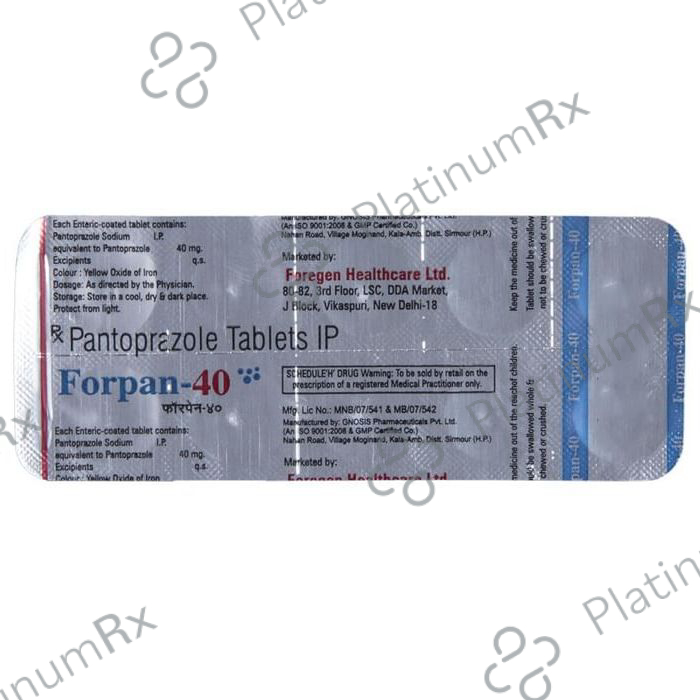 Forpan 40 Tablet 10 tablets