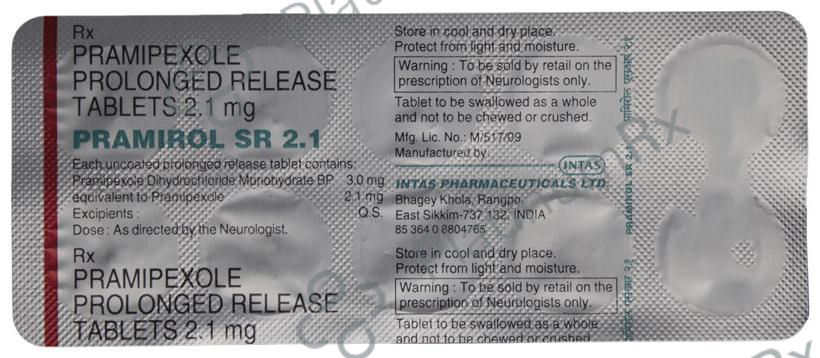Pramirol SR 2.1mg Tablet 10s