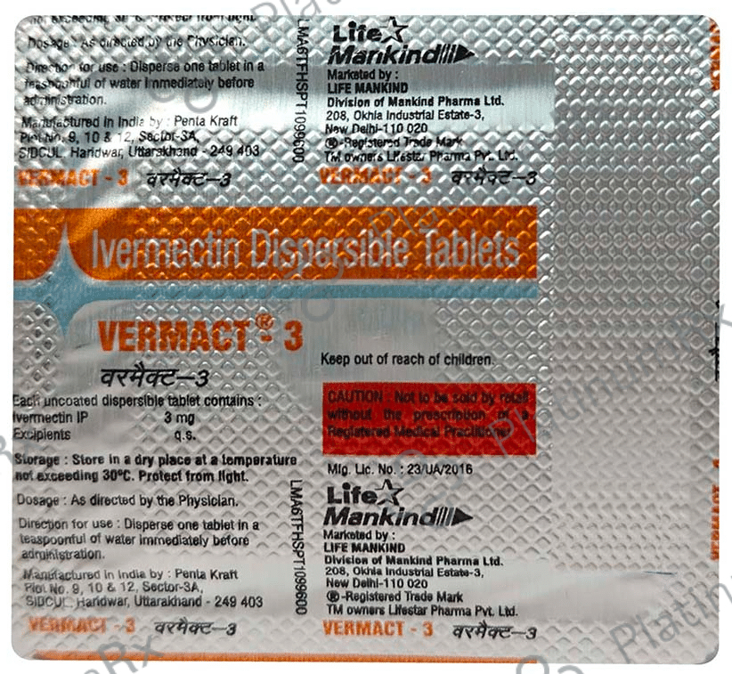 Vermact 3 Tablet DT