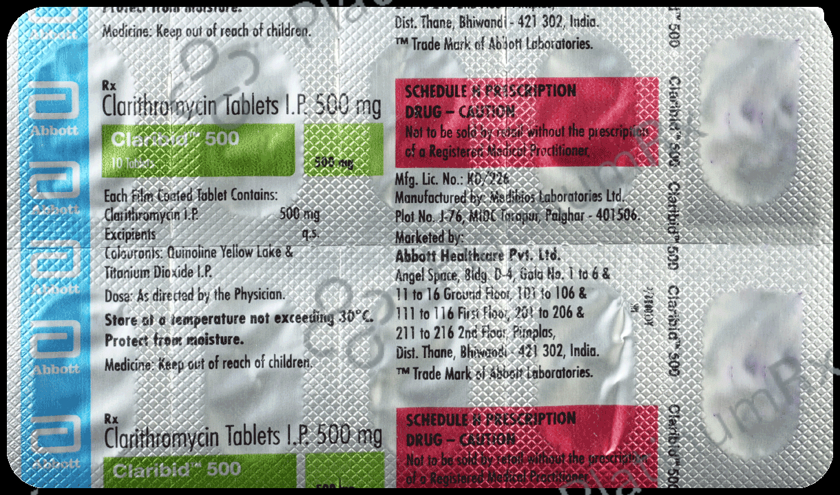Claribid 500mg Tablet 10s
