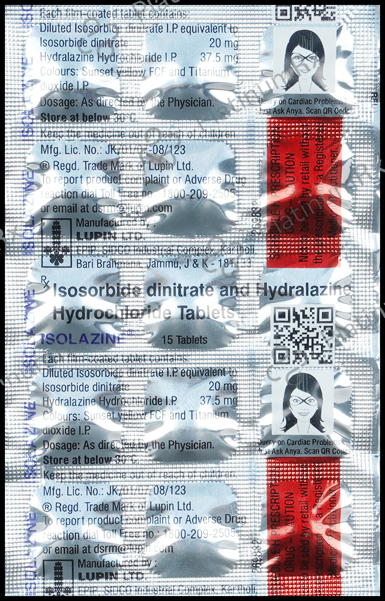 Isolazine 37.5/20mg Tablet 15s