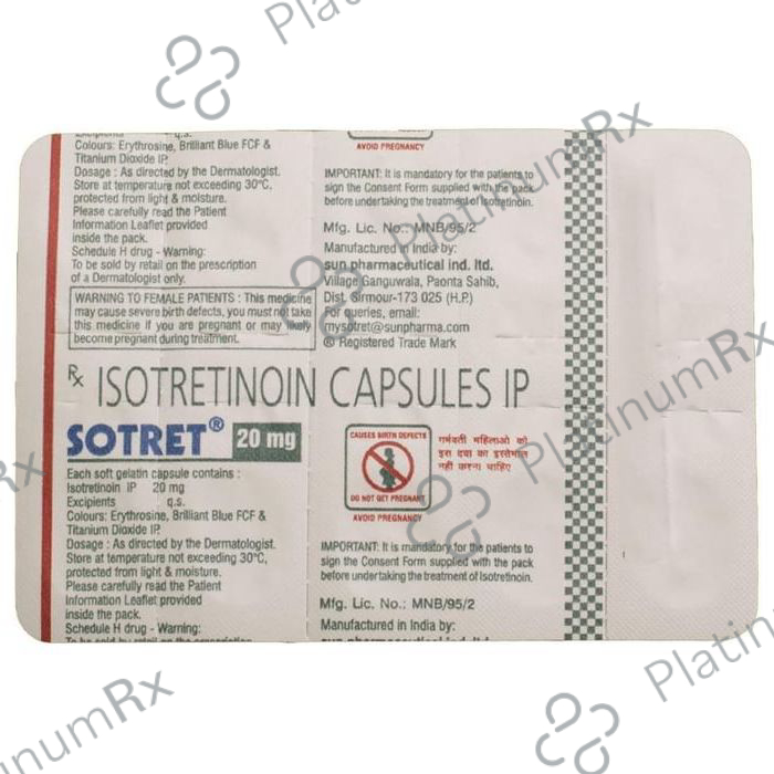 Sotret 20mg Capsule 10s