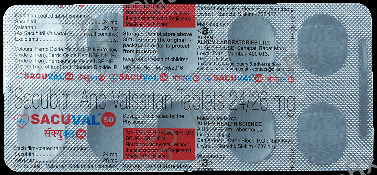 Sacuval 50 24/26mg Tablet 10s