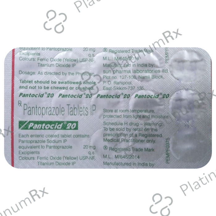 Pantocid 20mg Tablet 15s