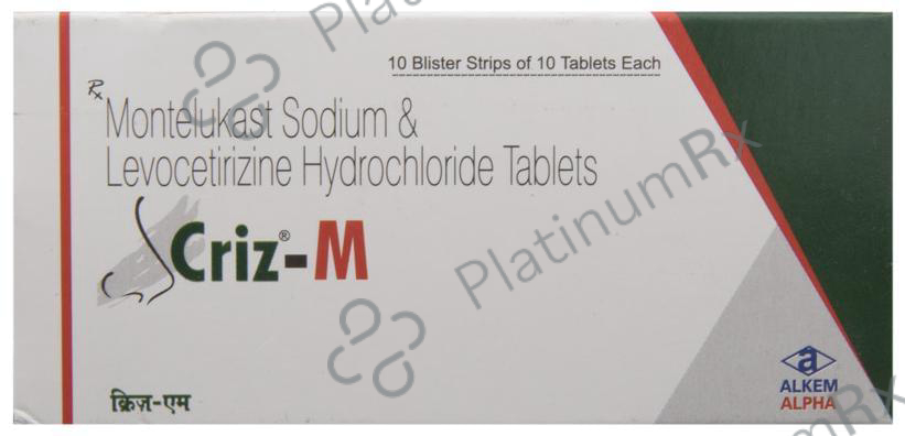 Criz M 5/10mg Tablet 10s