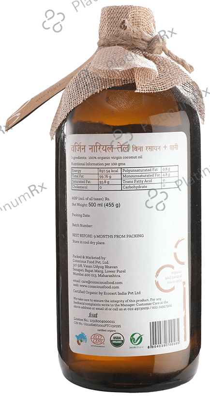 Conscious Food Cold Pressed Virgin Coconut Oil