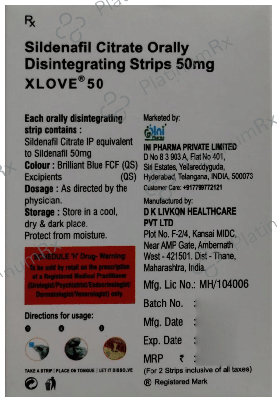 Xlove Orally Disintegrating Strip 2 Disintegrating Strip