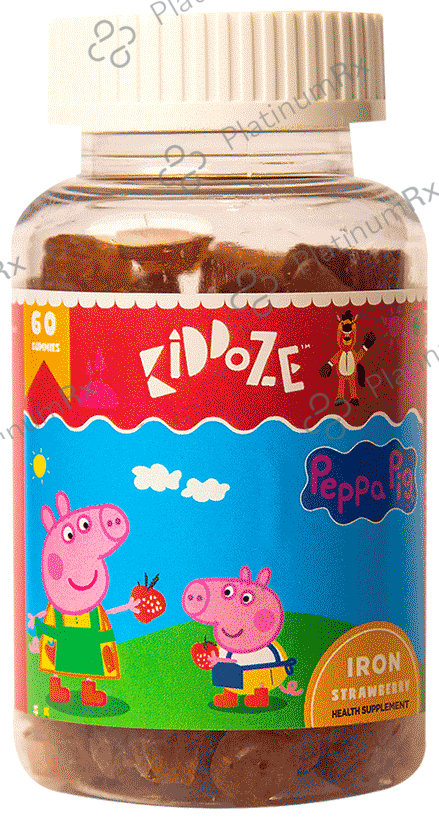 Kiddoze Peppa Pig Iron Gummies Strawberry