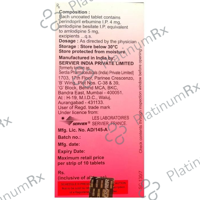 Coversyl AM 4/5mg Tablet 10s