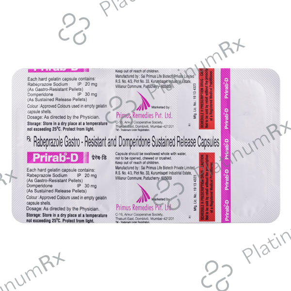 Prirab D 30/20mg Tablet 10s