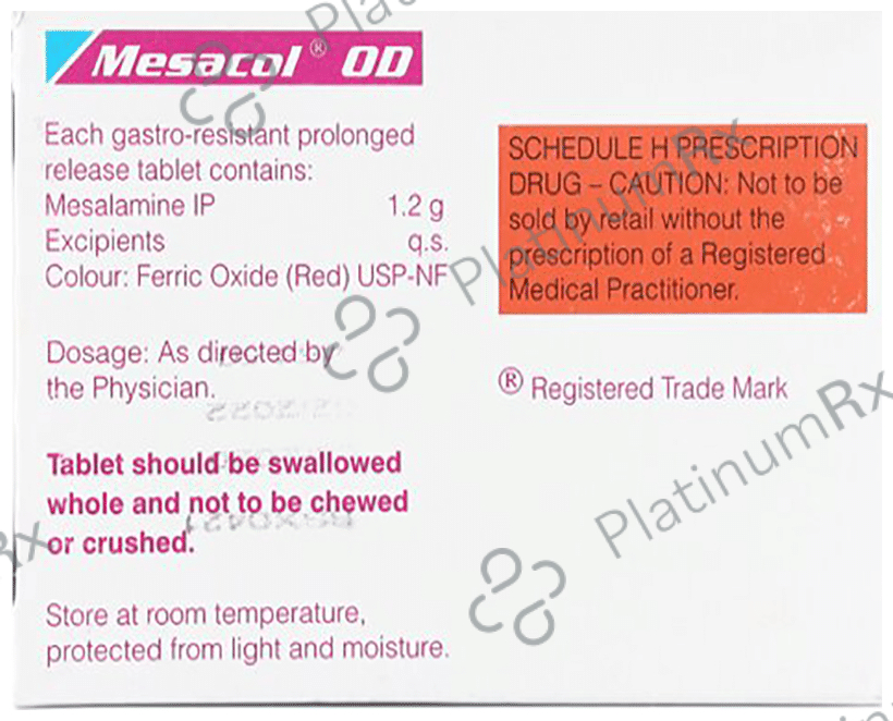 Mesacol OD 1200mg Tablet PR 15s