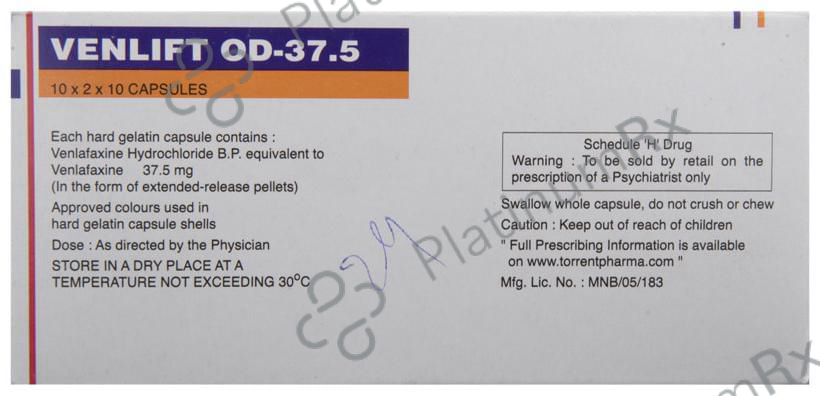 Venlift OD 37.5mg Capsule 10s