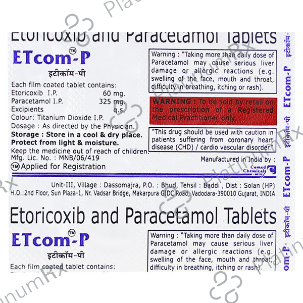 Etcom P 60/325mg Tablet 10s