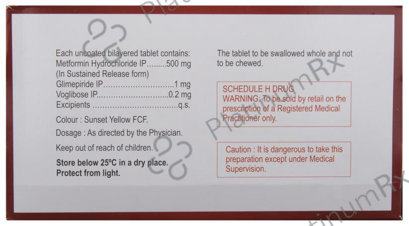 Glucoryl MV 1/500/0.2mg Tablet SR 15s