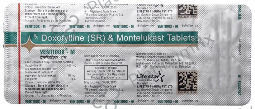 Ventidox M 400/10mg Tablet SR 10s