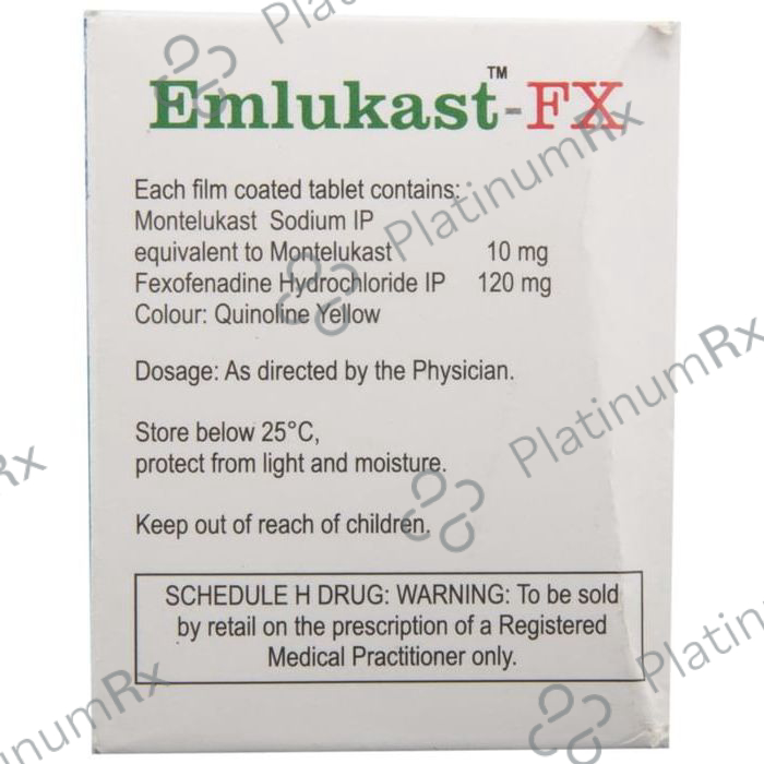 Emlukast FX 120/10mg Tablet 10s