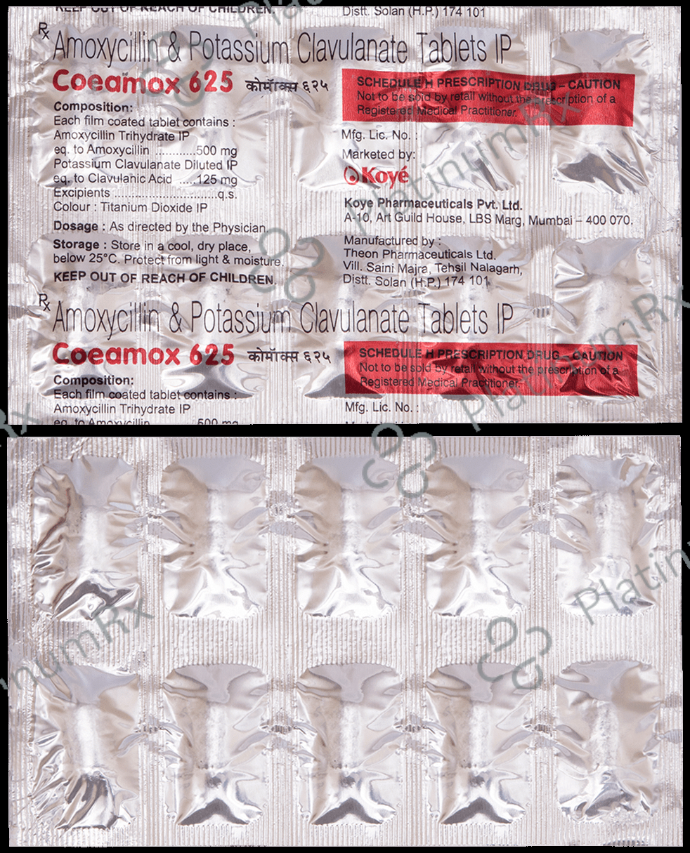 Coeamox 625mg Tablet 10s