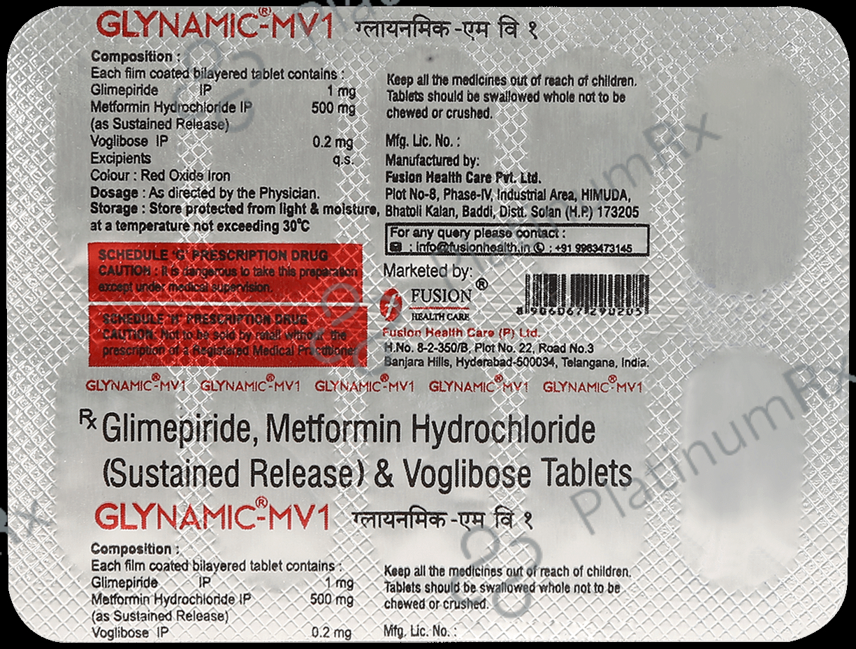 Glynamic MV 1 1/500/0.2mg Tablet 10s
