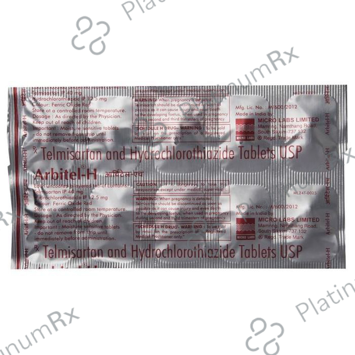 Arbitel H 12.5/40mg Tablet 10s